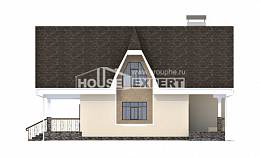 125-001-Л Проект двухэтажного дома с мансардой, уютный загородный дом из газосиликатных блоков Владикавказ, House Expert