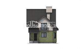 120-003-П Проект двухэтажного дома мансардой, скромный коттедж из твинблока Владикавказ, House Expert