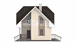125-001-Л Проект двухэтажного дома с мансардным этажом, уютный загородный дом из поризованных блоков Владикавказ, House Expert