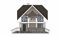 125-001-Л Проект двухэтажного дома мансардный этаж, небольшой домик из бризолита Владикавказ, House Expert