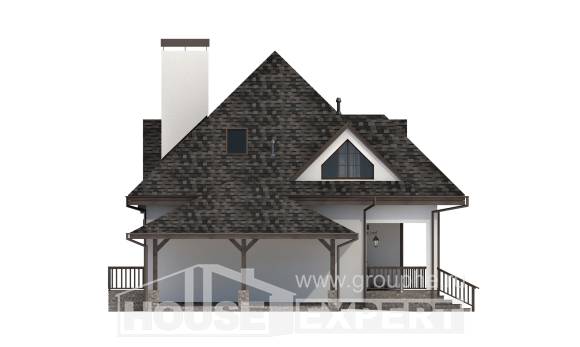 110-002-Л Проект двухэтажного дома с мансардным этажом, гараж, уютный дом из керамзитобетонных блоков Владикавказ, House Expert