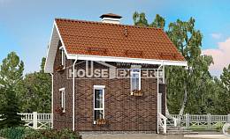 045-001-Л Проект двухэтажного дома с мансардой, крохотный дом из арболита Владикавказ, House Expert