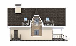 125-001-Л Проект двухэтажного дома мансардный этаж, недорогой дом из бризолита Владикавказ, House Expert