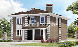 185-002-П Проект двухэтажного дома, доступный домик из керамзитобетонных блоков Владикавказ, House Expert