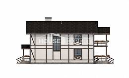 250-002-Л Проект двухэтажного дома с мансардным этажом, гараж, уютный дом из кирпича Владикавказ, House Expert