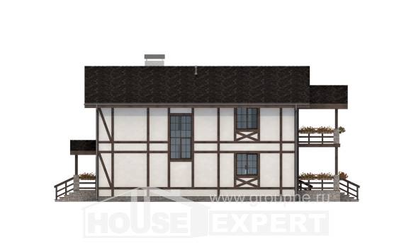 250-002-Л Проект двухэтажного дома с мансардным этажом, гараж, уютный дом из кирпича Владикавказ, House Expert