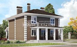 185-002-П Проект двухэтажного дома, красивый загородный дом из бризолита Владикавказ, House Expert