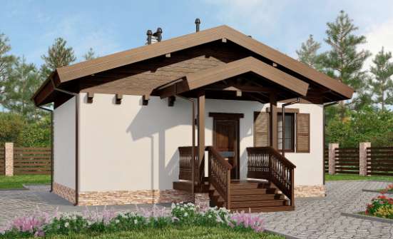 040-003-П Проект бани из бризолита Владикавказ | Проекты одноэтажных домов от House Expert