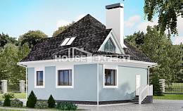 110-001-Л Проект двухэтажного дома мансардой, простой загородный дом из газосиликатных блоков Владикавказ, House Expert
