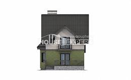 120-003-П Проект двухэтажного дома мансардой, доступный дом из теплоблока Владикавказ, House Expert