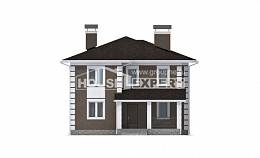 185-002-П Проект двухэтажного дома, доступный дом из газобетона Владикавказ, House Expert