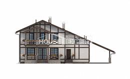 250-002-Л Проект двухэтажного дома с мансардным этажом, гараж, классический домик из кирпича Владикавказ, House Expert