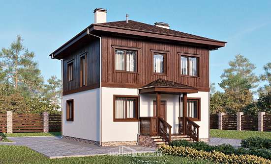 100-006-Л Проект двухэтажного дома, классический домик из поризованных блоков Владикавказ | Проекты домов от House Expert