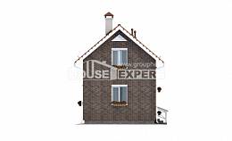 045-001-Л Проект двухэтажного дома мансардой, красивый коттедж из пеноблока Владикавказ, House Expert