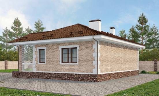 065-002-П Проект бани из кирпича Владикавказ | Проекты одноэтажных домов от House Expert