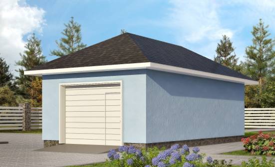 040-001-Л Проект гаража из поризованных блоков Владикавказ | Проекты домов от House Expert