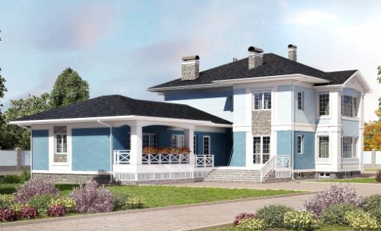 620-001-П Проект трехэтажного дома и гаражом, классический домик из газобетона Владикавказ | Проекты домов от House Expert