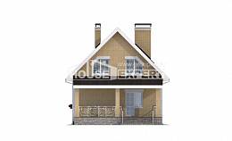 130-004-П Проект двухэтажного дома с мансардой, современный загородный дом из керамзитобетонных блоков Владикавказ, House Expert