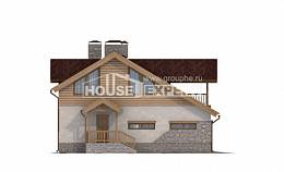 165-002-П Проект двухэтажного дома с мансардой, гараж, скромный домик из бризолита Владикавказ, House Expert