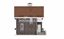 045-001-Л Проект двухэтажного дома с мансардой, экономичный коттедж из теплоблока Владикавказ, House Expert