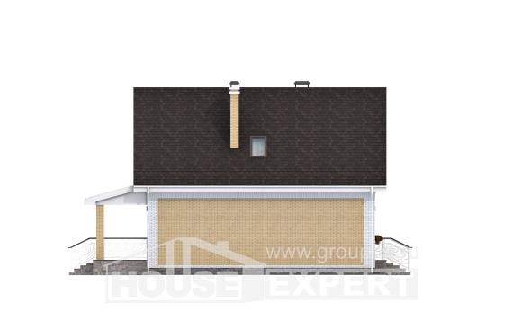 130-004-П Проект двухэтажного дома с мансардой, современный домик из твинблока Владикавказ, House Expert