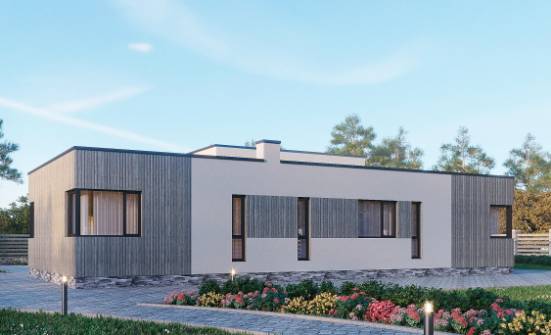 175-001-Л Проект одноэтажного дома, экономичный коттедж из твинблока Владикавказ | Проекты одноэтажных домов от House Expert